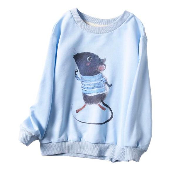 Bluză de primăvară pentru copii cu mâneci lungi și imprimeu