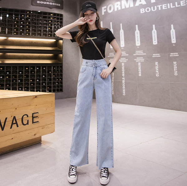 Naiste pikad teksad kõrge vöökohaga – lai mudel