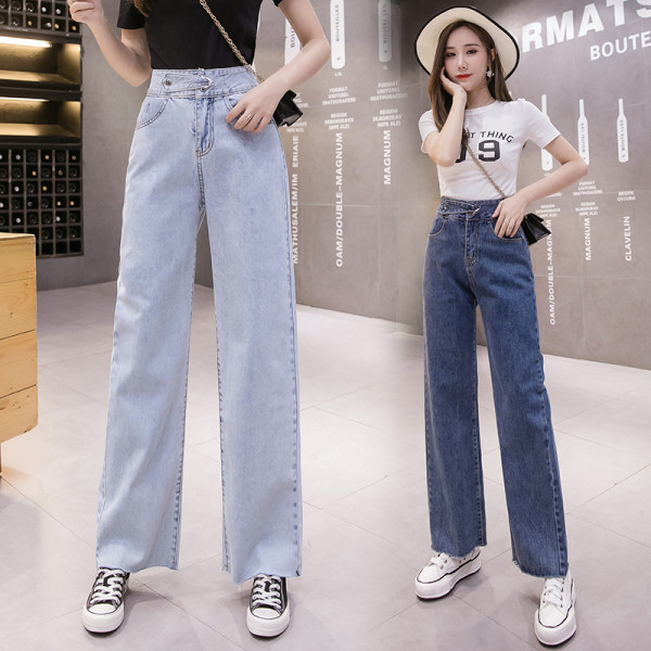 Naiste pikad teksad kõrge vöökohaga – lai mudel