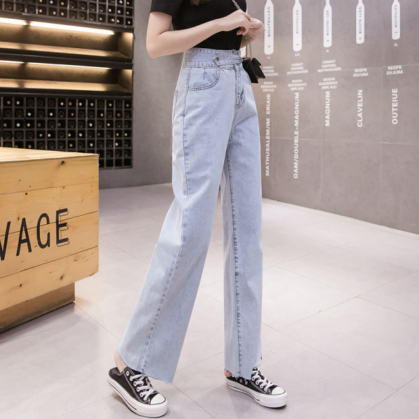 Naiste pikad teksad kõrge vöökohaga – lai mudel