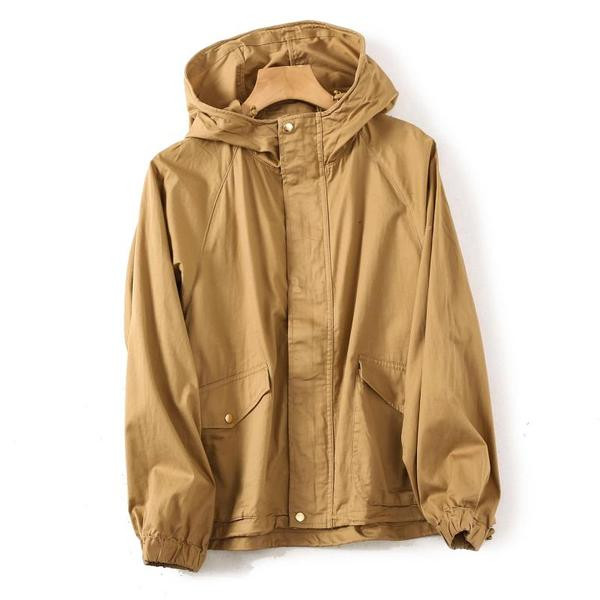 Moteriška pavasario-rudens striukė su gobtuvu