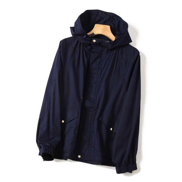 Moteriška pavasario-rudens striukė su gobtuvu