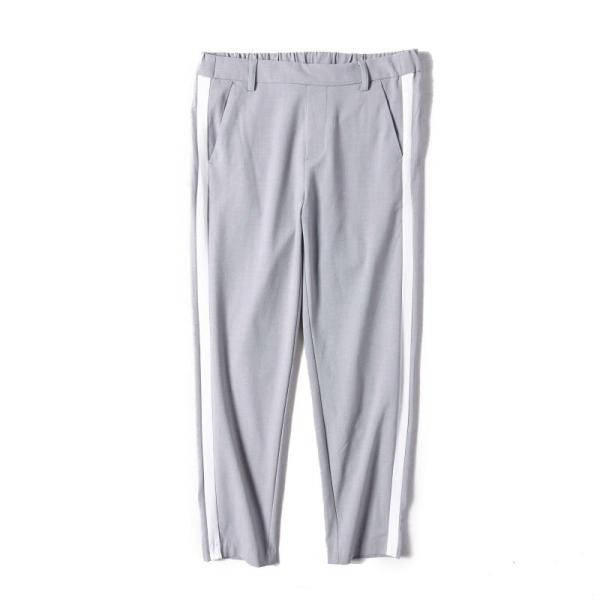 Modern női alkalmi nadrág gumírozott derékkal és szegéllyel