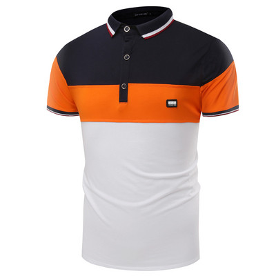 Įprasti vyriški marškinėliai trumpomis rankovėmis, klasikine apykakle ir sagomis