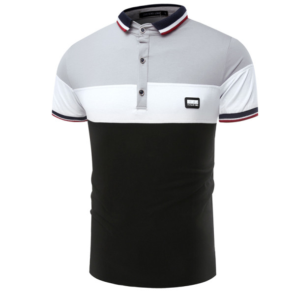 Įprasti vyriški marškinėliai trumpomis rankovėmis, klasikine apykakle ir sagomis