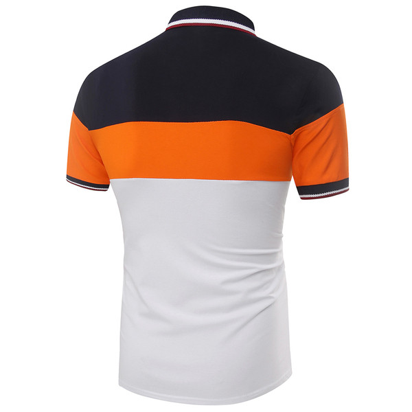 Įprasti vyriški marškinėliai trumpomis rankovėmis, klasikine apykakle ir sagomis