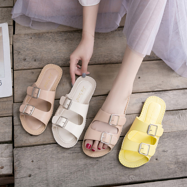 Papuci de dama cu talpa plata potriviti si pentru plaja