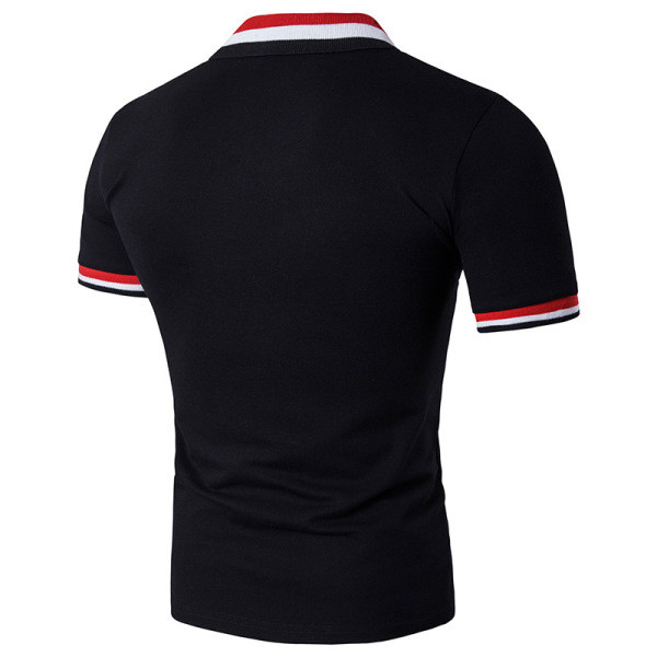 Modern férfi póló rövid ujjal és klasszikus gallérral