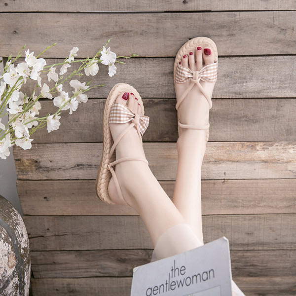 Lameda talla ja ruudulise paelaga vabaaja naiste sandaalid