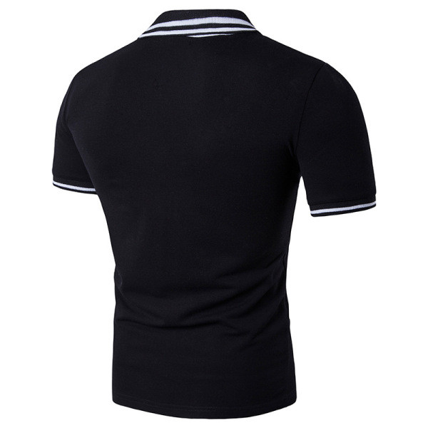 Įprasti vyriški marškinėliai su klasikine apykakle ir apvadu