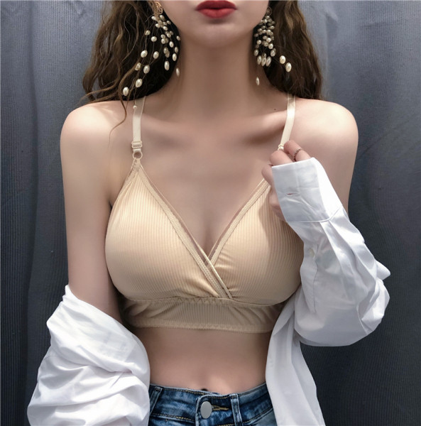 Női alkalmi melltartó fényes hatással és betétekkel