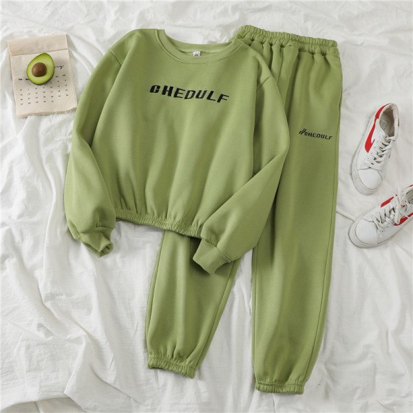 Set sport de dama din doua parti - bluza cu maneci lungi si pantaloni cu talie elastica