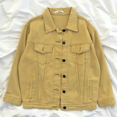 Női farmer ing klasszikus gallérral, gombokkal és zsebekkel