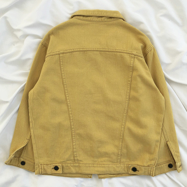 Női farmer ing klasszikus gallérral, gombokkal és zsebekkel