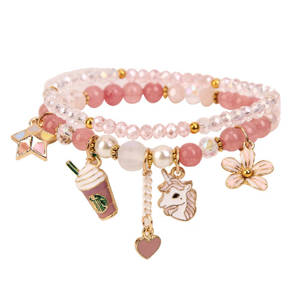 Model nou actual bratara dama cu margele si pandantive