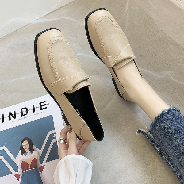 Pantofi casual de dama din imitatie de piele cu talpa plata