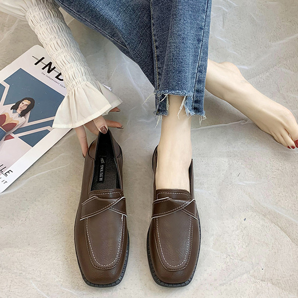 Pantofi casual de dama din imitatie de piele cu talpa plata