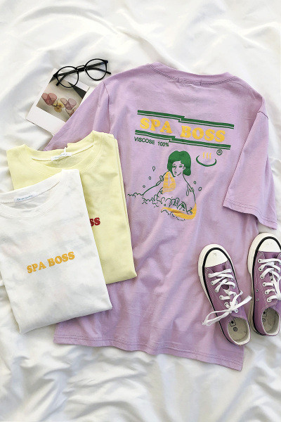 Ženska bluza s kratkim rukavima i printom