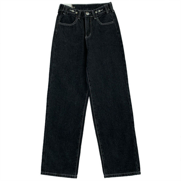 Retro ženske traperice visokog struka - široki model