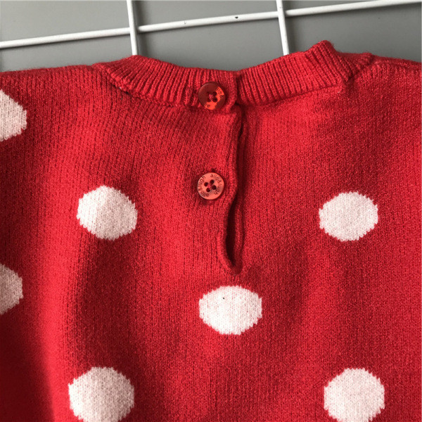 Set copii pentru fete bluza din doua piese cu buline si jambiere