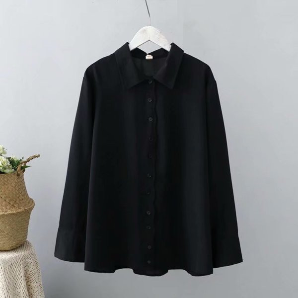 Cămașă modernă de damă cu guler clasic și mâneci lungi