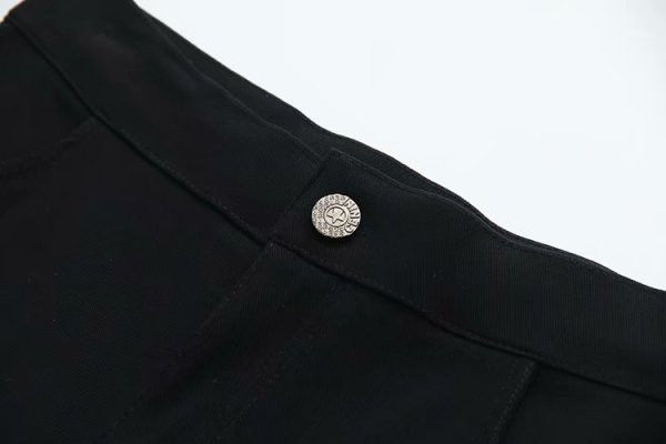 Moderne ženske duge hlače s visokim strukom i džepovima