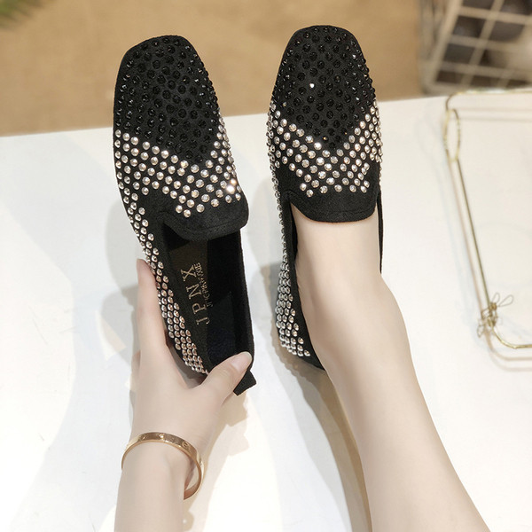 Pantofi casual dama cu talpa plata si un element din pietre