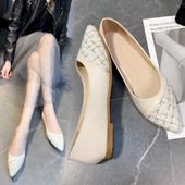 Moteriški laisvalaikio batai plokščiu padu - smailaus modelio