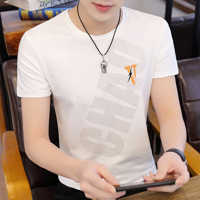 Ležerna muška majica s vezom i kratkim rukavima