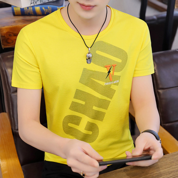 Ležerna muška majica s vezom i kratkim rukavima