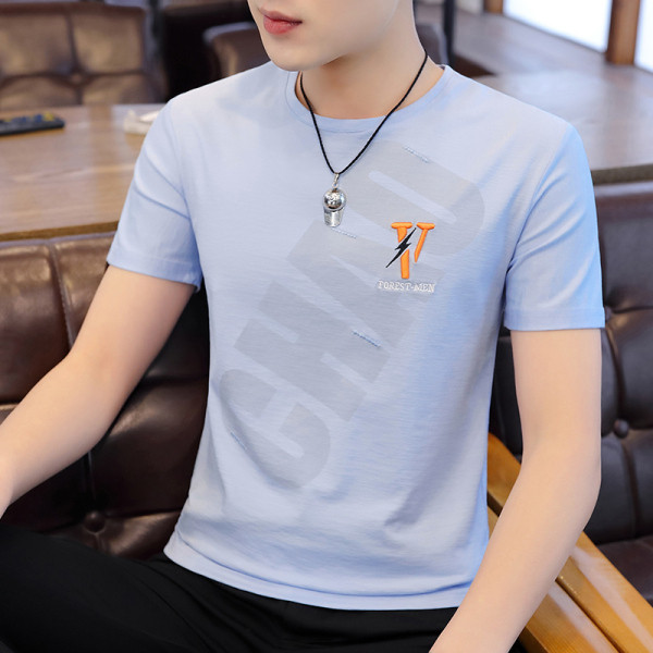 Ležerna muška majica s vezom i kratkim rukavima