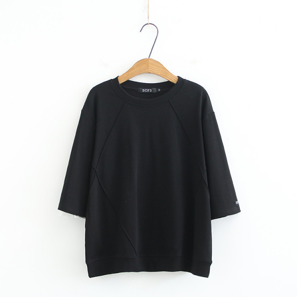 Tricou casual dama cu maneci 3/4 si decolteu oval