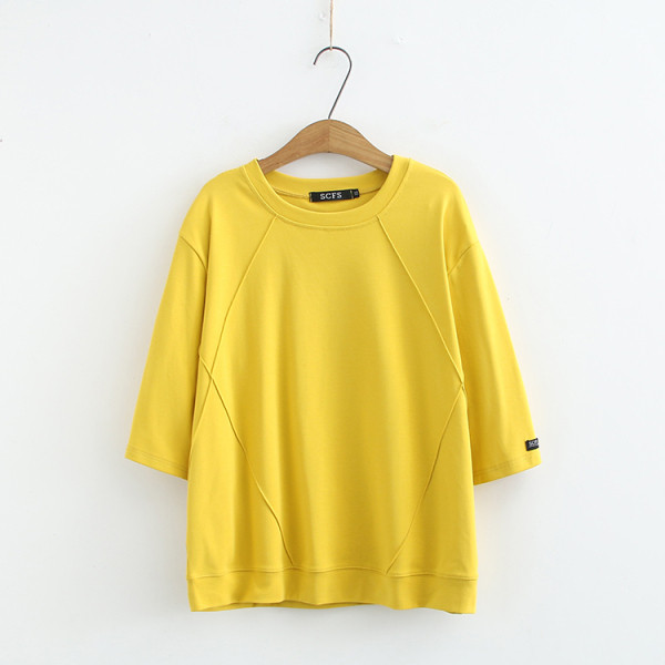 Tricou casual dama cu maneci 3/4 si decolteu oval