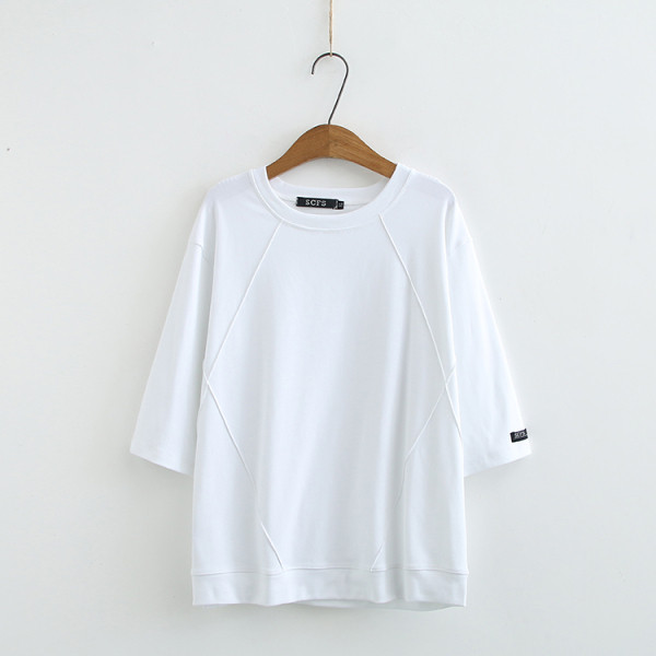 Tricou casual dama cu maneci 3/4 si decolteu oval