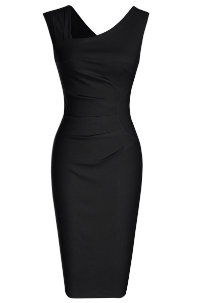 Stílusos női sima, ujjatlan modell ruha