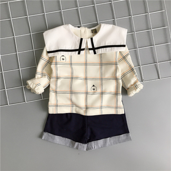 Új modell gyerek szett fiúknak kétrészes ing + rövidnadrág