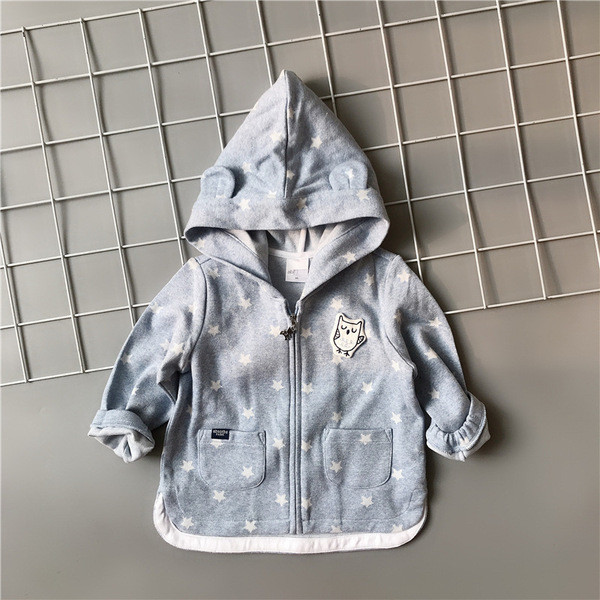 Moderna dječja jakna za dječake s kapuljačom u obliku zvjezdica