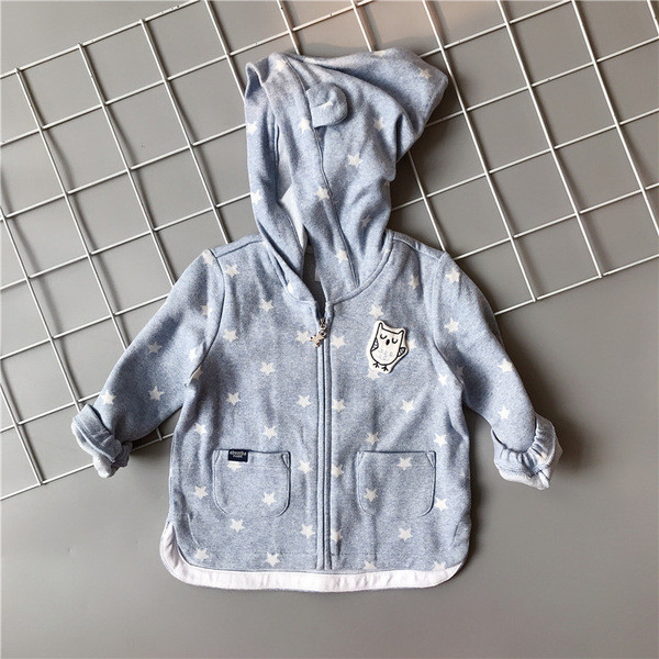 Moderna dječja jakna za dječake s kapuljačom u obliku zvjezdica