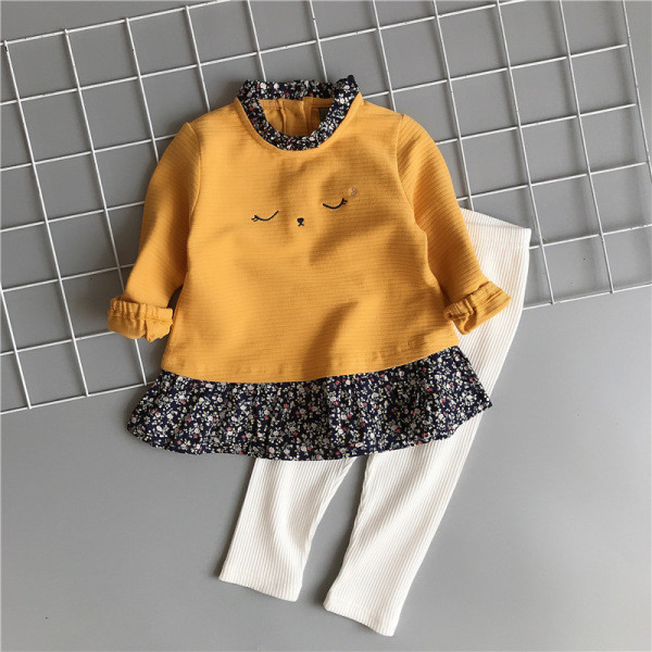 Moodne laste komplekt pluusist ja retuusist tüdrukutele