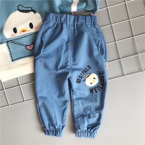 Dječji komplet za dječake od traperica i bluze s printom