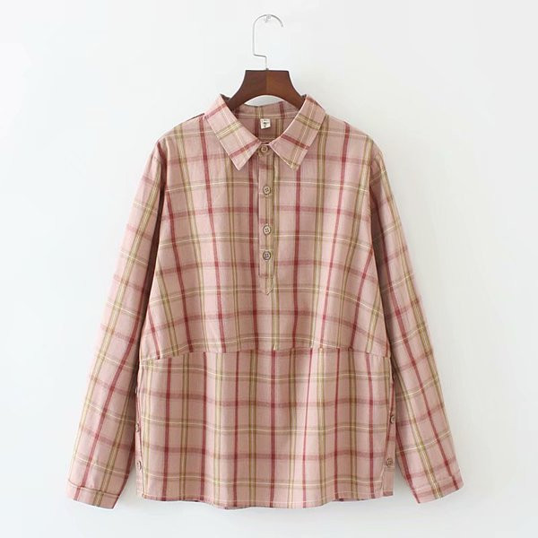 Cămașă casual de damă, model larg, cu guler clasic și mâneci lungi