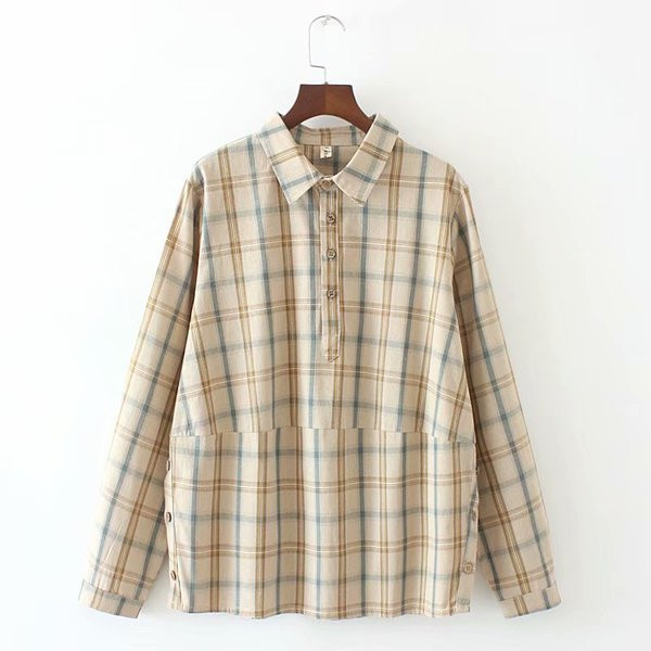 Cămașă casual de damă, model larg, cu guler clasic și mâneci lungi