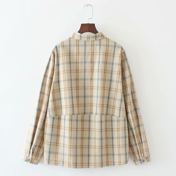 Cămașă casual de damă, model larg, cu guler clasic și mâneci lungi