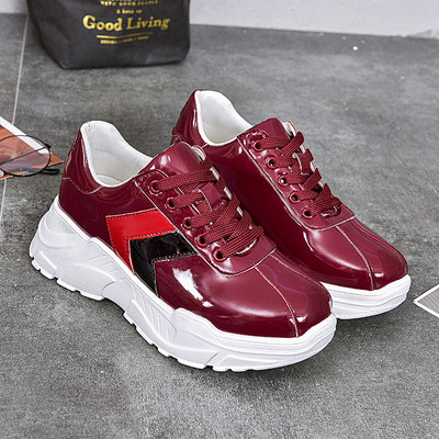 Adidasi moderni de dama din piele ecologica si talpa inalta