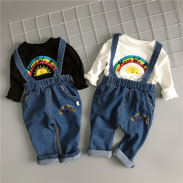 Modern gyerek szett fiúknak kétrészes blúz + farmer