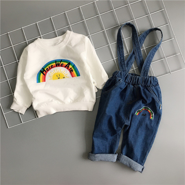 Modern gyerek szett fiúknak kétrészes blúz + farmer