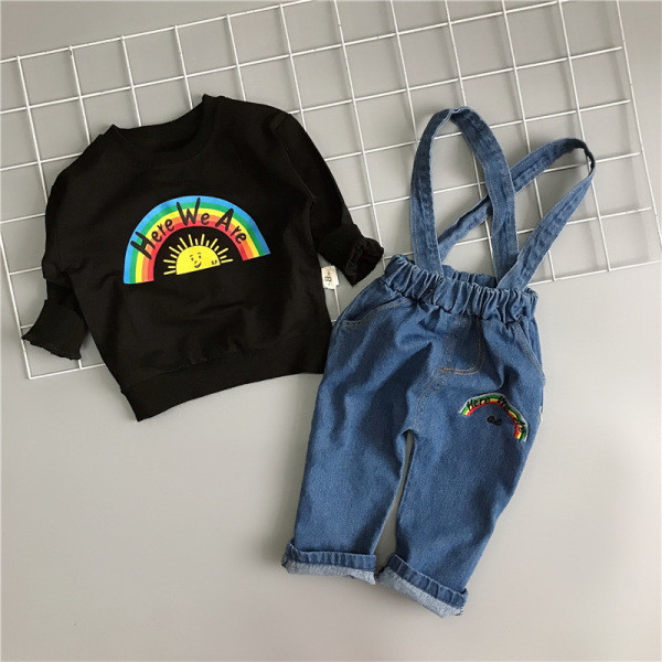 Modern gyerek szett fiúknak kétrészes blúz + farmer