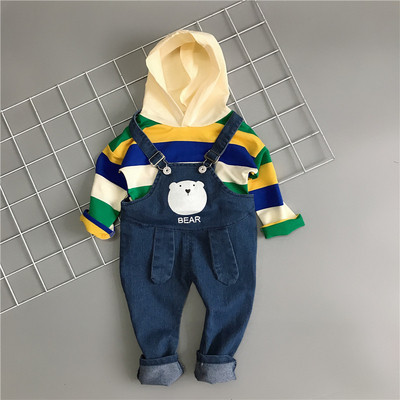 Naujo modelio vaikiškas komplektas berniuko palaidinei ir kombinezonui