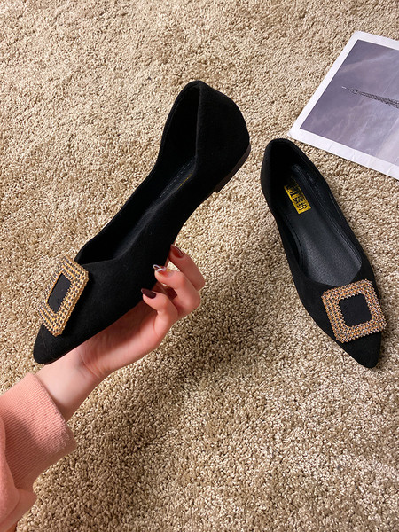 Női alkalmi cipő öko velúrból, lapos talppal