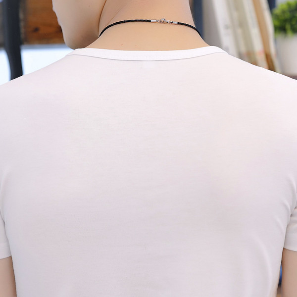 Moderna muška majica s natpisima i okruglim izrezom